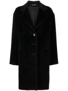 Tagliatore manteau boutonné en laine d'alpaga - Noir