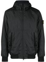 Stone Island Compass-patch zip-up jacket - Noir