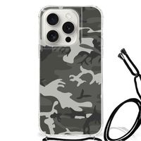 iPhone 15 Pro Doorzichtige Silicone Hoesje Army Light