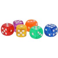 Speelgoed spellen Dobbelstenen multi kleuren 18x stuks