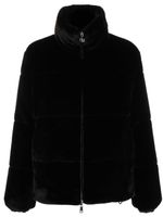 Moncler veste en fourrure artificielle Pluvier - Noir