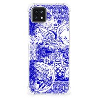 Extreme Case OPPO A53 5G | A73 5G Angel Skull Blauw - thumbnail