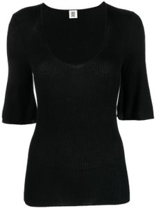 By Malene Birger t-shirt nervuré à col rond - Noir