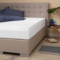 Presence Jersey Hoeslaken - Extra Hoog - Silver - Wit 80 x 200/210