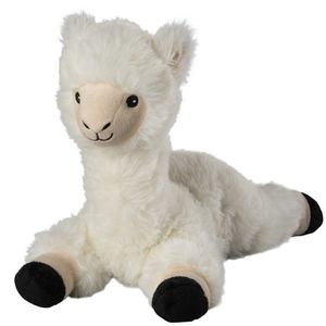 Magnetron warmte knuffel lama/alpaca wit 37 cm   -