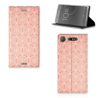 Sony Xperia XZ1 Hoesje met Magneet Pattern Orange