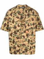 Palm Angels chemise manches courtes à imprimé camouflage - Marron