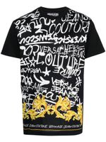 Versace Jeans Couture t-shirt en coton à imprimé graffiti - Noir