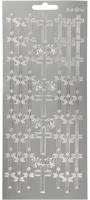 Creotime foliestickers kruis 1 stickervel zilver