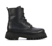 Bronx Dames Enkellaarsjes in Leder (Zwart)