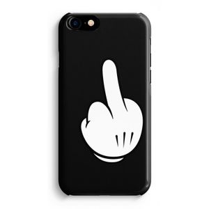 Middle finger black: Volledig Geprint iPhone 7 Plus Hoesje