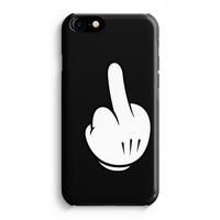 Middle finger black: Volledig Geprint iPhone 7 Plus Hoesje - thumbnail