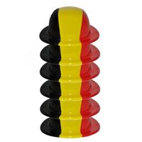 6x stuks supporters bolhoed vlag Belgie plastic - thumbnail