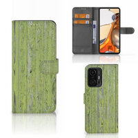 Xiaomi 11T | 11T Pro Book Style Case Green Wood - thumbnail