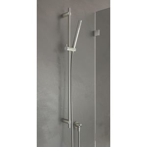 Hotbath Archie glijstang 90 cm met wanduitlaat doucheslang 150cm en handdouche RVS AR307IX