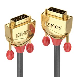 Lindy 36215 10m DVI-D DVI-D Goud, Grijs DVI kabel