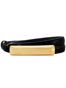 TOM FORD ceinture en cuir à logo gravé - Noir