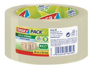 tesa ECO & STRONG 58153-00000-00 Pakband tesapack Transparant (l x b) 66 m x 50 mm 1 stuk(s)