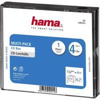 Hama 00049415 CD-hoes 4 CDs/DVDs/Blu-rays Zwart Polystereen 1 stuk(s) - thumbnail