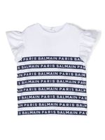 Balmain Kids t-shirt à manches volantées - Blanc