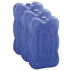 Set van 5x stuks grote koeltas/koelbox koelelementen blauw 350 gram 18 x 11 cm