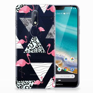 Nokia 7.1 TPU Hoesje Flamingo Triangle