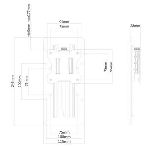 Neomounts by Newstar hoogteverstelbare adapter