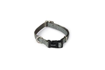Beeztees - Halsband Hond - Mac Leather - Grijs - 35-50 Cm