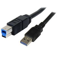 StarTech.com 3 m zwarte SuperSpeed USB 3.0-kabel A-naar-B M/M - thumbnail