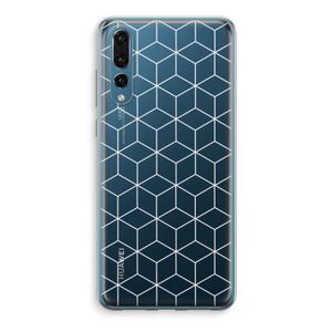 Zwart-witte kubussen: Huawei P20 Pro Transparant Hoesje