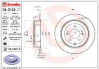 Remschijf BREMBO, Remschijftype: Massief, u.a. für Hyundai, KIA - thumbnail