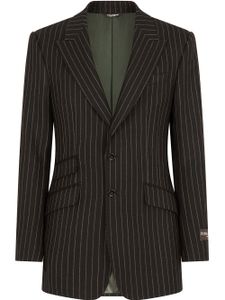 Dolce & Gabbana blazer à fines rayures - Noir