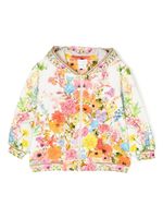 Camilla veste bomber fleurie à capuche - Multicolore