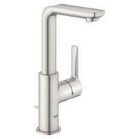 GROHE Lineare New waterbesparende wastafelkraan L-size met waste met draaibare gegoten uitloop supersteel 23296DC1 - thumbnail