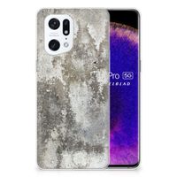 OPPO Find X5 Pro TPU Siliconen Hoesje Beton Print - thumbnail