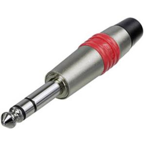 Rean AV NYS228C-4-CON Jackplug 6.35 mm Stekker, recht Aantal polen: 3 Stereo Zilver, Geel 1 stuk(s)