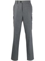 Brunello Cucinelli pantalon en laine vierge à coupe droite - Gris - thumbnail