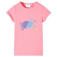 Kindershirt 116 felroze
