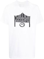 Maharishi t-shirt en coton biologique à logo imprimé - Blanc - thumbnail