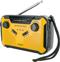 Schwaiger Outdoorradio VHF (FM), AM, FM Handslinger, Zonnepaneel, Spatwaterbestendig, Stofvast, Zaklamp Geel, Zwart - thumbnail