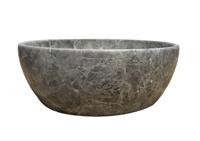 Lambini Designs Colorno waskom marmer 41cm tundra grey - thumbnail