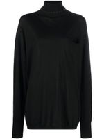 QUIRA pull nervuré à col roulé - Noir