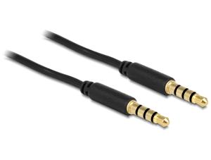 Delock 83436 Stereo Jack Kabel 3,5 mm 4-pins male naar male 2 m zwart