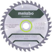 Metabo CORDLESS CUT WOOD CLASSIC 628660000 Cirkelzaagblad 165 x 20 x 1 mm Aantal tanden: 36 1 stuk(s)