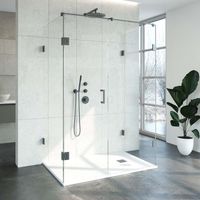 Douchecabine Compleet Just Creating Profielloos XL 90x140 cm Gunmetal Sanitop