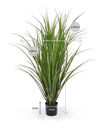 Kunstrietgras deluxe 100cm - groen