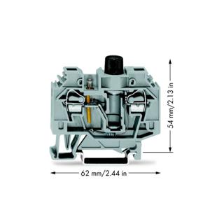 WAGO 282-128/281-417 Zekeringklem 13 mm Spanveer Toewijzing: L Grijs 40 stuk(s)