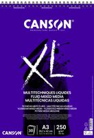 Tekenblok Canson XL Fluid Mixed Media A3 30vel 250gr