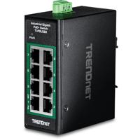 TRENDnet 8-Port Industrial Gigabit PoE+ DIN-Rail Mini Switch, TI-PGLC80