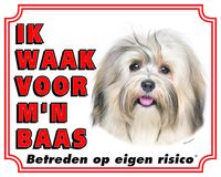 Havanezer Waakbord Bruin - Ik waak voor mijn Baas - thumbnail